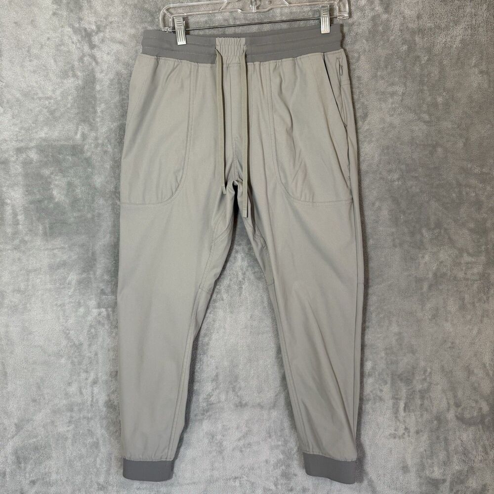 Under 510 Athletic Jogger Pants Men 32x27 (32x25) Gray Nylon Stretch Gym Run